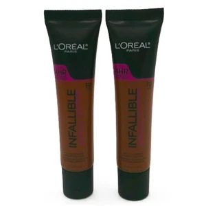 Confezione da 2 fondotinta L'Oréal Paris infallible copertura totale ombra 312 cacao - Foto 1 di 2