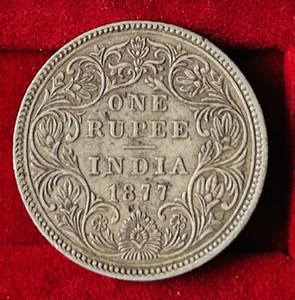 1877 East India Co. Rupie Silbermünze Queen Victoria KM#492 - Bild 1 von 6