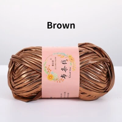 300G Solid Metallic Shiny Edge Ribbon DIY Hand-knit Trimming for Craft Handmade - Image 1 of 4