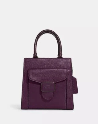 Coach CC884 Mini Pepper Crossbody Bag In Black Antique Nickel/Boysenberry - Image 1 of 4