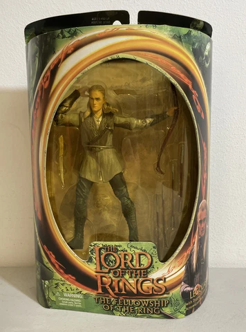 The Lord Of The Rings Legolas The Fellowship Of The Ring Action Figure In Box Cover