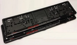 x2 Nurburgring for BMW Security Number Plate Holders Frames Surrounds Holder - Picture 1 of 2
