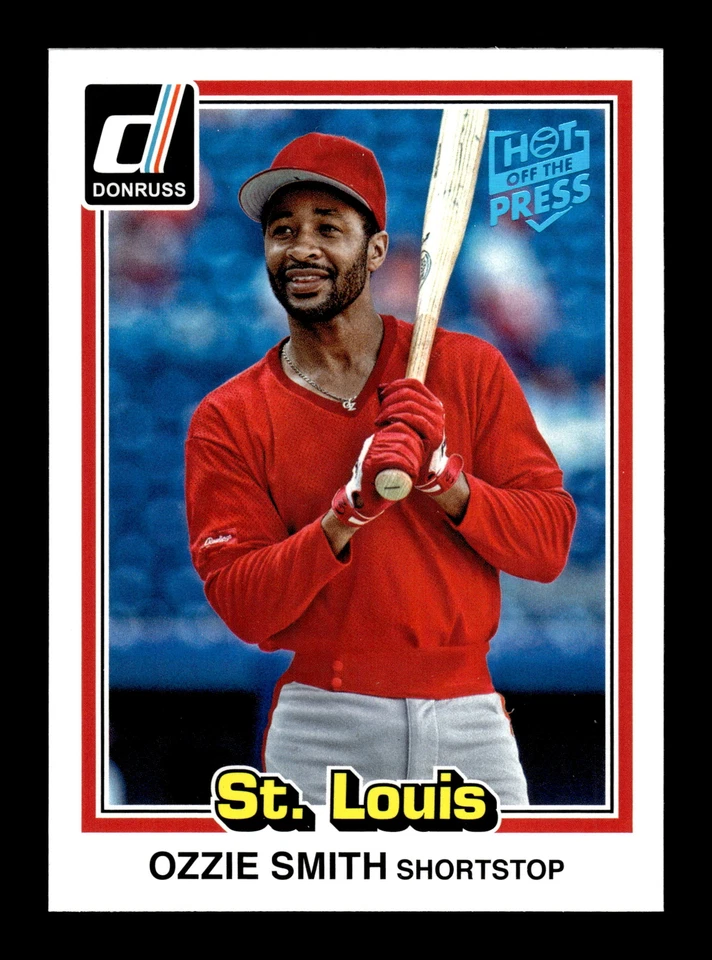 2015 Donruss #241 Ozzie Smith Inaugural 1981 Hot Off The Press SP Parallel HOF - Image 1 of 2