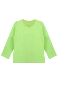 Girls' Basic Crewneck Long Sleeve Cotton T-Shirt - Picture 1 of 225
