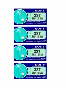 4 pcs SONY 337 SR416SW  Watch Battery 1.55V Japan 0% Hg. Exp. 2026 - Bild 1 von 1