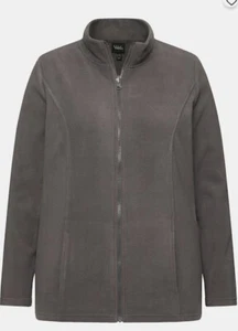 Ulla Popken Fleecejacke, Baukastensystem, Eingrifftaschen, graphitgrau , 54/56 - Bild 1 von 1