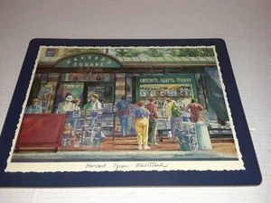 Thomas Rebek Stampa artistica su tavola di sughero tovagliette Boston 15,5" x 11,5" set di 4 - Foto 1 di 12