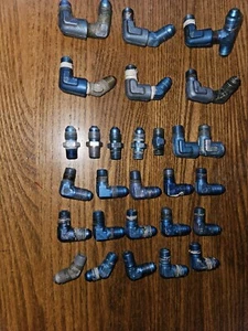 CESSNA PIPER BEECH, ALUM MS20823-4D 1/8” NPT / 1/4” Flared 34 EA LOT mixed - Picture 1 of 3