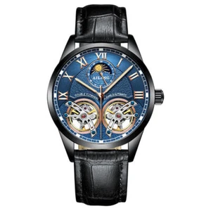 AILANG Men's Mechanical Watch Moon Phases Waterproof Tourbillon Wristwatches - Picture 1 of 23