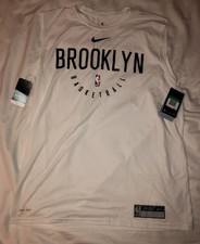 BROOKLYN NETS NIKE ON COURT SHOOTING SHIRT Practice Sleeveless Cut Off - XLT