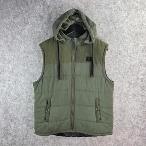 Mossimo Jacket Mens Extra Large Green Puffer Vest Hood Pockets Zip 11977 - Picture 1 of 11