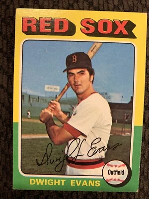 1975 Topps Dwight Evans #255 - Boston Red Sox. Vintage Baseball Centered Nice - Image 1 of 3