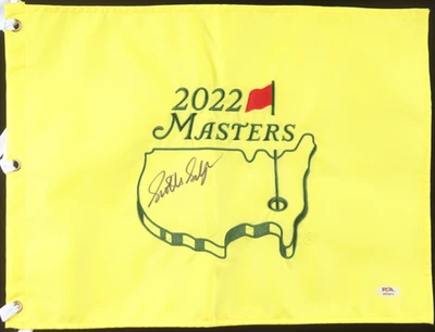 Scottie Scheffler Signed 2022 Masters Flag PSA Authenticated - Image 1 of 2