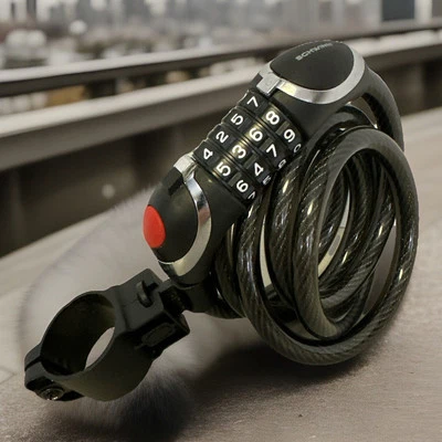 Schwinn Bike Lock Antitheft Four Digit Combination Lock Wirerope Cycling - Image 1 of 4