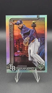 2025 Topps Series 2 Junior Caminero Fanatics Fest Big Apple Foil Rays 477 - Picture 1 of 2