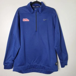 Nike Golf XL Ole Miss Blue Half Zip Front Pullover Sweatshirt - Picture 1 of 8