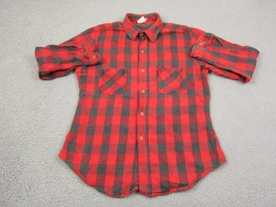 True Vintage Big Mac Shirt Mens Large Red Plaid Flannel JC Penney 60s 70s USA - Image 1 of 4