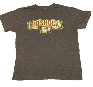 2013 Bioshock Infinite Promo Gray T Shirt Sz Large Gaming Men's XBOX 360 PS3 MK - Picture 1 of 7
