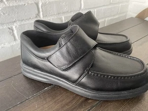 Hush Puppies Gil Strap Men's Size 11.5 EW Black Leather Walking Shoe - Picture 1 of 19