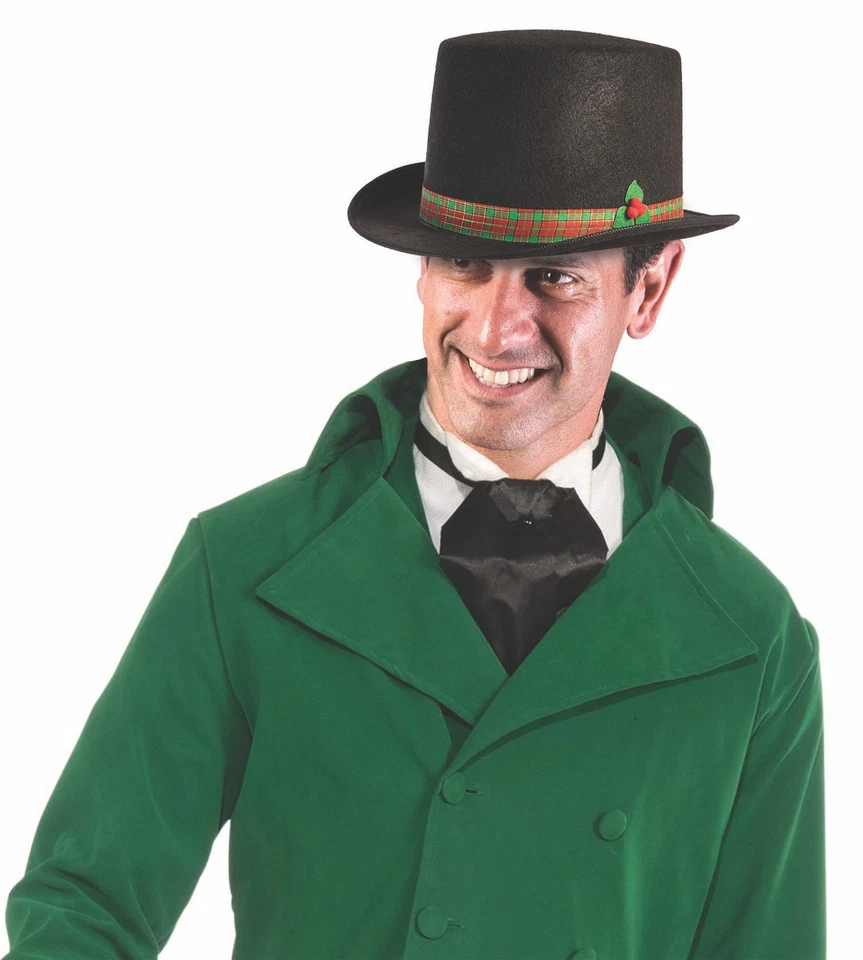 Sombrero de copa muñeco de nieve Caroler - Navidad - Banda a cuadros - Accesorio de disfraz - Talla única Foto 1 de 1