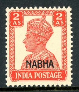 British India 1944 KGV Nabha State 2a Scarlet Scott #106 MNH K462 - Bild 1 von 6