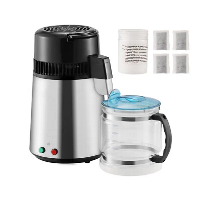 Destilador de agua 4L purificador encimera filtro de agua hogar acero inoxidable Foto 1 de 4