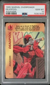 1995 MARVEL OVERPOWER DEADPOOL ASSASSIN BA RARE ONE PER DECK PSA 10 GEM MINT - Picture 1 of 2