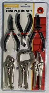 6 Piece Mini Pliers Set - Long Nose, Diagonal, Linesman, Curve Jaw & C Locking - Picture 1 of 2