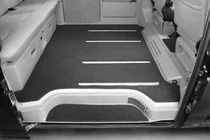 Gastraum-matte passend für VW T4 Multivan SCHIENEN Premium Velours  ANTHRAZIT - Bild 1 von 8