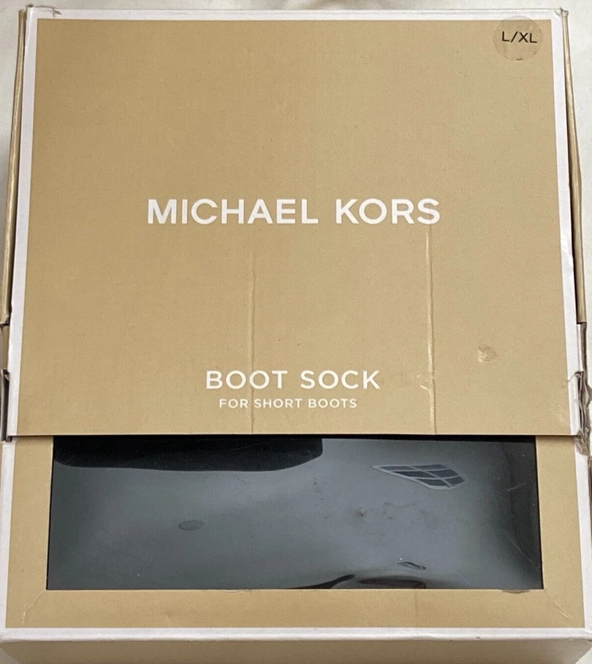 Michael Kors ~ Calcetines Bota Cortos Negro Cálido Polar ~ Talla L/XL ~ Nueva Caja Abierta Foto 1 de 3