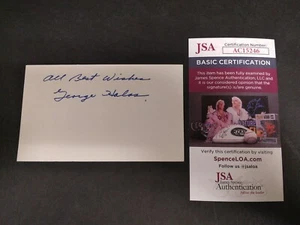 George Halas Signed Index Card Autograph Chicago Bears Founder HOF JSA COA-1 # - Picture 1 of 2