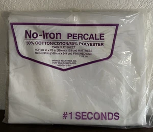 Eisenfreies Perkal Doppelflachblatt 50/50 weiß NEU Made in USA - Bild 1 von 5