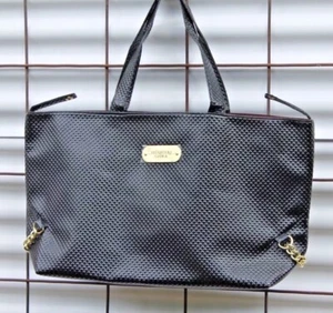 NUEVO Bolso de mujer Monedero Compras Playa Ejercicio Viaje TOTE, Negro / Oro - Imagen 1 de 10