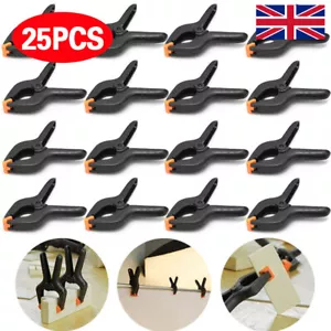 25 X Small 2'' Plastic Spring Clamps Market Stall Tarpaulin Cover Clips Grip UK. - Picture 1 of 10