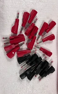 24x 4mm Retractable Tube Male Stackable Banana Plug Wire Solder Connector - Picture 1 of 1