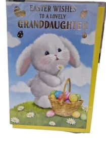 Tarjeta de Pascua de deseos de nieta encantadora de 8"" X 6"" para nieta - Imagen 1 de 2