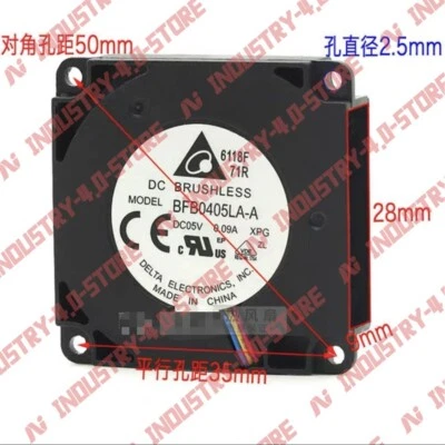 1PCS New Delta BFB0405LA-A 5V 0.09A side turbo blower 4cm 4pin fan - Image 1 of 4