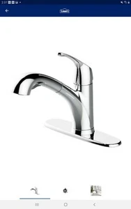 Project Source Polished Chrome Pull-out 1-Handle Kitchen Faucet #1255144 - Picture 1 of 5