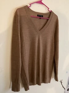 Banana Republic 100% Extra Fine Merino Wool Sweater M Brown - Picture 1 of 4