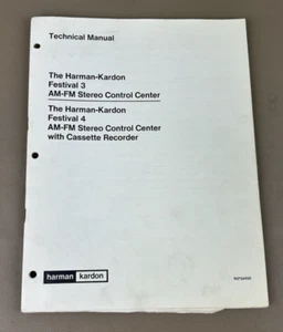 Harman Kardon Festival 3 Stereo Control Center Festival 4 Technical Manual D-521 - Picture 1 of 3