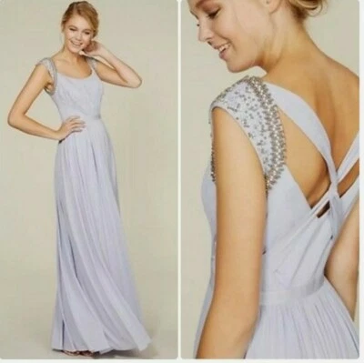 COAST APOLONYA MAXI DRESS PALE LILAC WOMENS SIZE UK 6 REF WB - Image 1 of 4