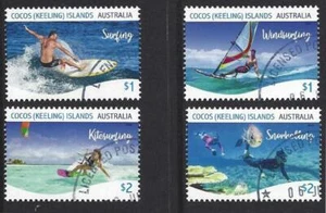 AUSTRALIA 2019 COCOS (KEELING) ISLANDS WATER SPORTS SET OF 4 FINE USED - Picture 1 of 1