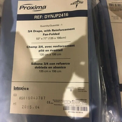 (19x) Medline Proxima 3/4 cortina cirúrgica com reforço 53"x77" DYNJP2416 - Imagem 1 de 4