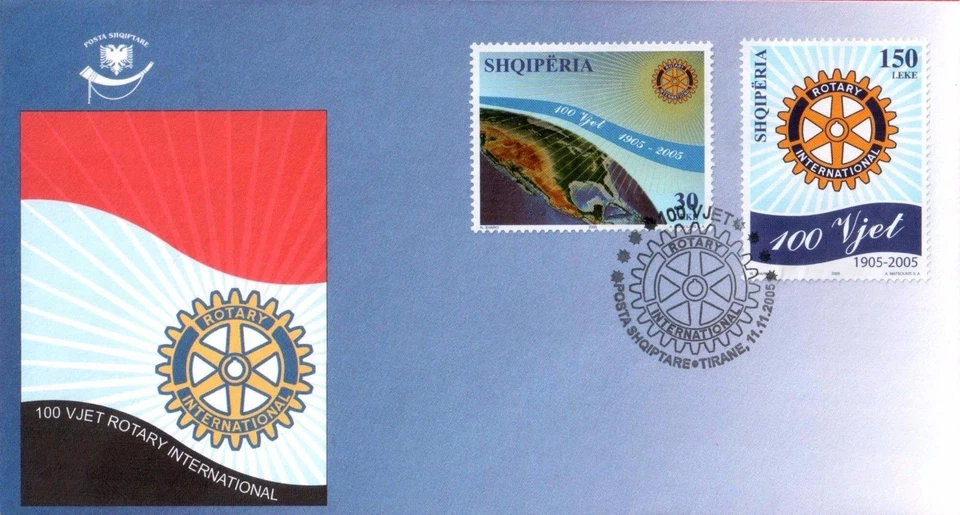 Albania 2005. 100 years Rotary International. Mi 3076-3077. FDC MNH - Image 1 of 1