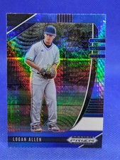 2020 Panini Prizm Draft Picks Blue and Carolina Hyper Logan Allen #PDP56