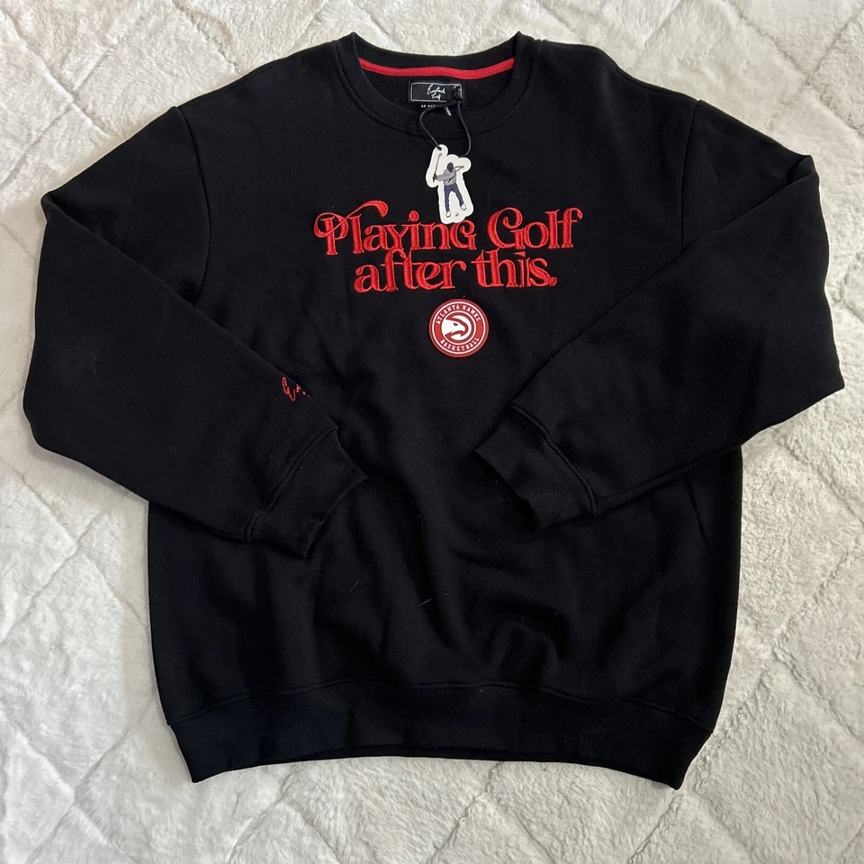 NEW Eastside Golf x NBA-Playing Golf After This Atlanta Hawks Sweatshirt Mens XL - Image 1 of 4
