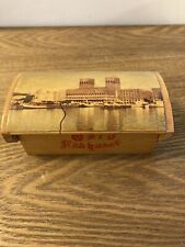 Radhuset City Hall Oslo Norway Carved Wood Hand Painted Decoupage Trinket Box