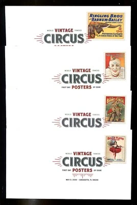 US FDC # 4898-4905 (49c)Circus Posters none Set of 8 Color Cancel 2013, 9p4158 - Image 1 of 2