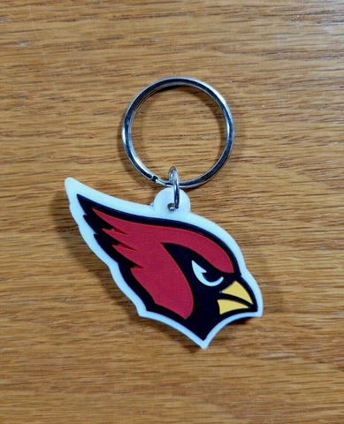 ARIZONA CARDINALS Soft PVC Rubber Team Logo NFL Football Key Ring Key Chain Cover