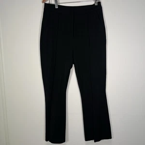 Jaeger Ladies Size 12 Black Smart Straight Leg Pleated Trousers BNWT £79 Pockets - Picture 1 of 16